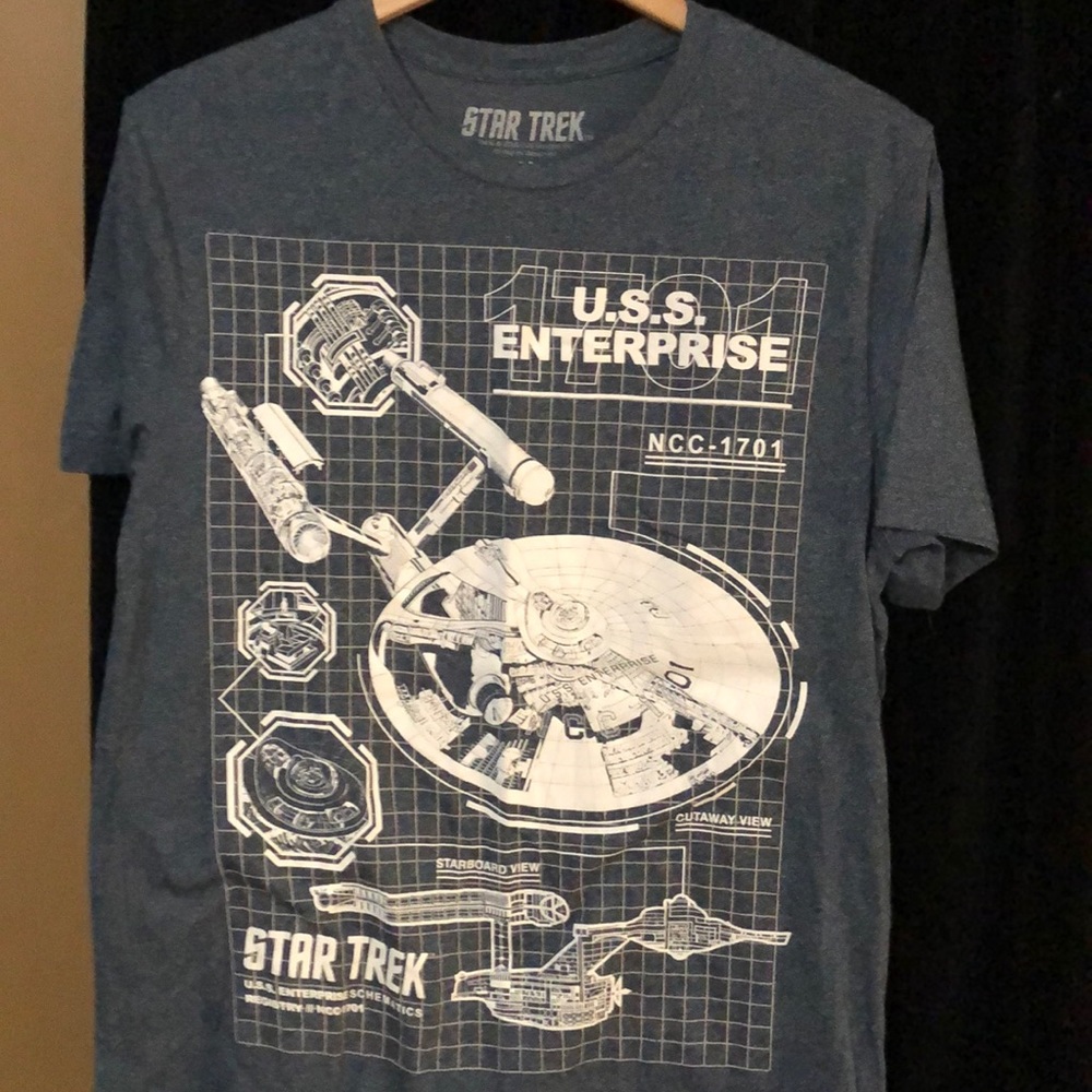Men’s Star Trek T Shirt - Sz M -  NWOT - Bluish
